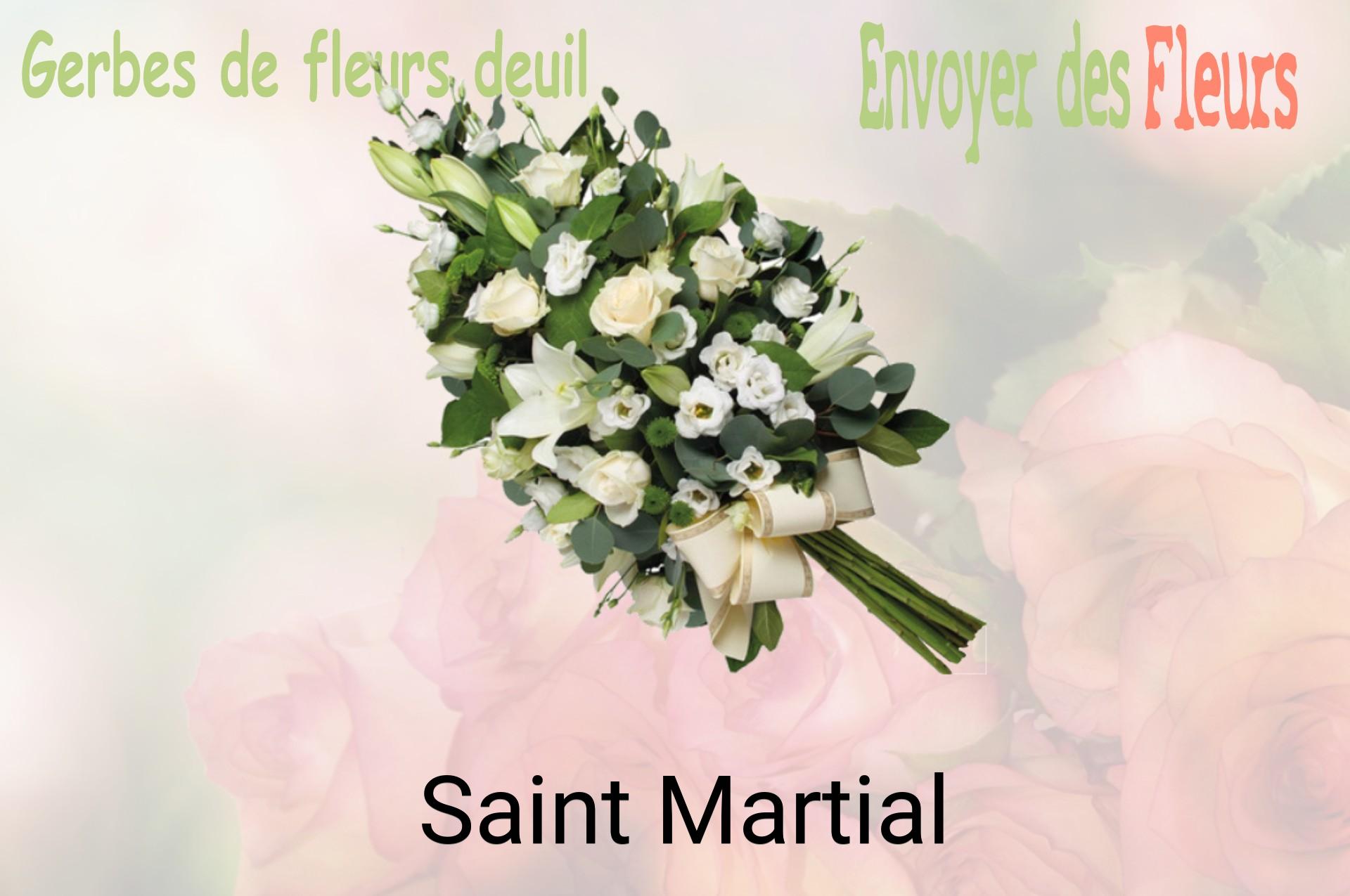 Gerbe de fleurs de deuil livrée à Saint-Martial